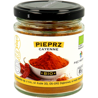 PIEPRZ CAYENNE BEZGLUTENOWY BIO 85g 