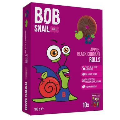 PRZEKĄSKI ROLL JABŁKO CZARNA PORZECZKA BEZ DODATKU CUKRÓW BEZGLUTENOWE 100g 