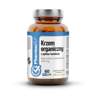 KRZEM ORGANICZNY Z PĘDÓW BAMBUSA (448 mg) BEZGLUTENOWY 60 KAPSUŁEK 