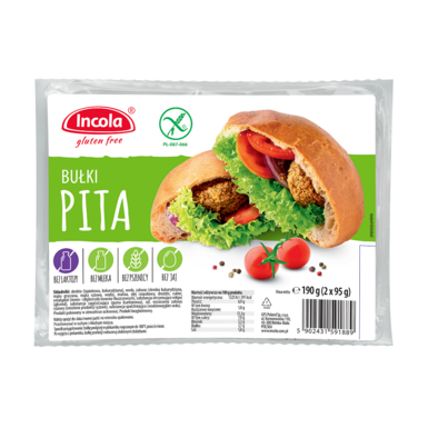 BUŁKI PITA BEZGLUTENOWE (2szt.) 190g 