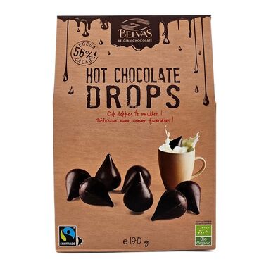 DROPSY CZEKOLADKI GORZKIE DO MLEKA FAIR TRADE BEZGLUTENOWE BIO 120g 