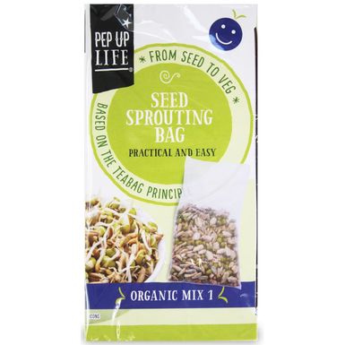 MIESZANKA NASION DO KIEŁKOWANIA (FASOLKA MUNG, ŻYTO, SŁONECZNIK, KOZIERADKA) BIO 4 x 20g (80g) 