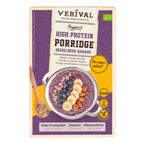 OWSIANKA PROTEINOWA Z BORÓWKĄ I BANANEM BEZ DODATKU CUKRÓW BEZGLUTENOWA BIO 350g 28599