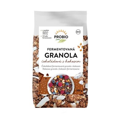 GRANOLA CZEKOLADOWA Z KOKOSEM FERMENTOWANA BIO 300g 