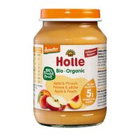 JABŁKO BRZOSKWINIA BEZ DODATKU CUKRÓW BEZGLUTENOWE OD 5 MIESIĄCA DEMETER BIO 190g (SŁOIK) 24404