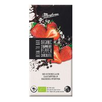 CZEKOLADA GORZKA Z TRUSKAWKAMI I Z CZARNYM PIEPRZEM BIO 100g 19706
