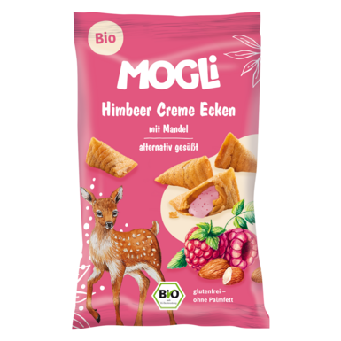 ROŻKI Z KREMEM MIGDAŁOWO MALINOWYM BEZGLUTENOWE BIO 30g 