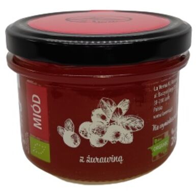 MIÓD NEKTAROWY WIELOKWIATOWY Z ŻURAWINĄ BIO 260g 