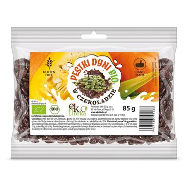 PESTKI DYNI W CZEKOLADZIE GORZKIEJ BEZGLUTENOWE BIO 85g 