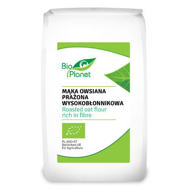 MĄKA OWSIANA PRAŻONA WYSOKOBŁONNIKOWA BIO 300g 