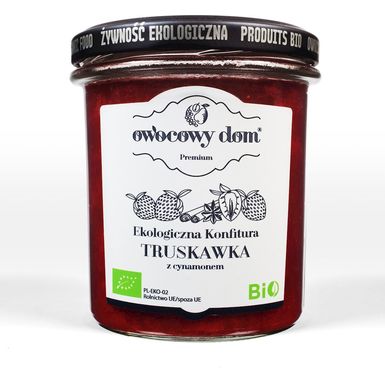 KONFITURA TRUSKAWKA Z CYNAMONEM BIO 300g 