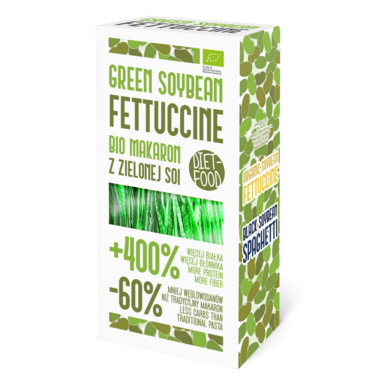MAKARON PROTEINOWY (Z SOI ZIELONEJ) FETTUCCINE BEZGLUTENOWY BIO 200g 