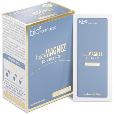 MAGNEZ Z CYNKIEM I WITAMINAMI B6 + B12 20 SASZETEK 