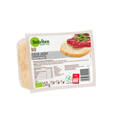 CHLEB JASNY KANAPKOWY BEZGLUTENOWY BIO 250g 