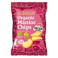 CHIPSY Z MANIOKU O SMAKU BEKONU WEGAŃSKIE BEZGLUTENOWE BIO 60g 27112