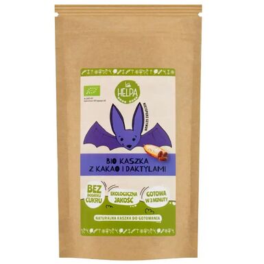 KASZKA ORKISZOWO OWSIANA Z KAKAO I DAKTYLAMI BEZ DODATKU CUKRÓW BIO 200g 