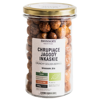 JAGODY INKASKIE LIOFILIZOWANE CHRUPIĄCE BEZGLUTENOWE BIO 100g 