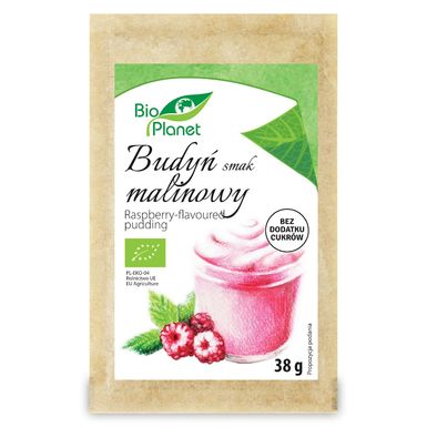 BUDYŃ O SMAKU MALINOWYM Z MALINAMI BIO 38g 