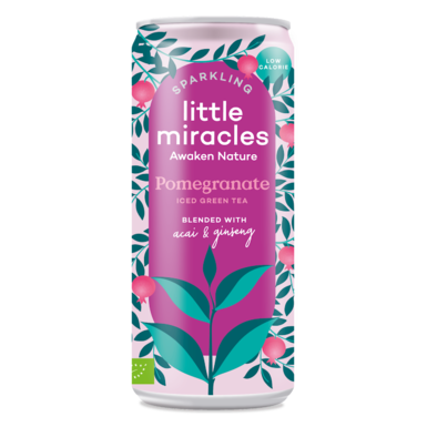 NAPÓJ GAZOWANY O SMAKU ZIELONEJ HERBATY, GRANATU, ACAI, ŻEŃ-SZENIA BIO 250ml 