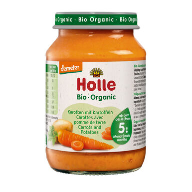 MARCHEW ZIEMNIAK BEZ DODATKU CUKRÓW BEZGLUTENOWE OD 5 MIESIĄCA DEMETER BIO 190g (SŁOIK) 