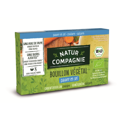 BULION KOSTKI WARZYWNE BEZ DODATKU CUKRÓW O NISKIEJ ZAWARTOŚCI SOLI BIO (8 x 8,5g) 68g 