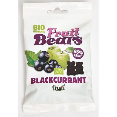 ŻELKI (MISIE) JABŁKO CZARNA PORZECZKA BEZ DODATKU CUKRÓW BEZGLUTENOWE BIO 50g 