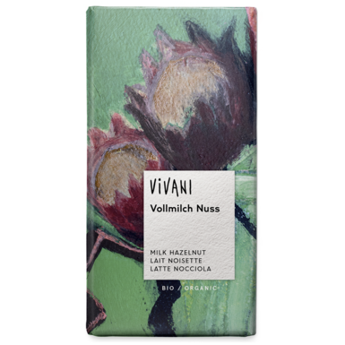 CZEKOLADA MLECZNA Z CAŁYMI ORZECHAMI LASKOWYMI BIO 100g 