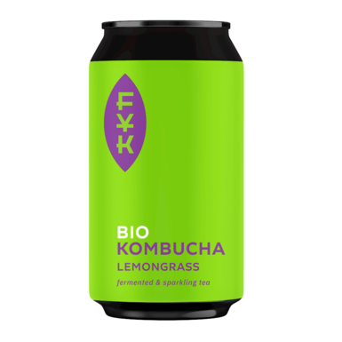 KOMBUCHA HERBATA CZARNA Z TRAWĄ CYTRYNOWĄ BEZGLUTENOWA BIO 330ml 
