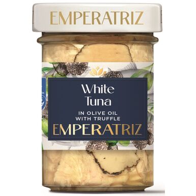 TUŃCZYK BIAŁY FILETY MSC W OLIWIE Z OLIWEK Z TRUFLĄ 180g (120g) (SŁOIK) 