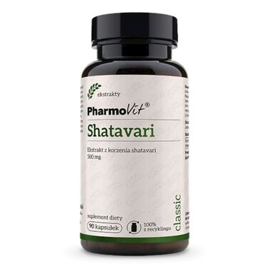 SHATAVARI EKSTRAKT (500 mg) BEZGLUTENOWY 90 KAPSUŁEK 