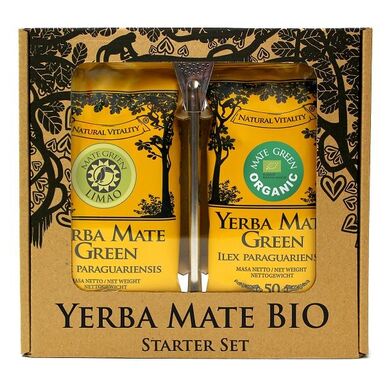 ZESTAW YERBA MATE BIO 50g, YERBA MATE LIMAO BIO 50g, BOMBILLA  