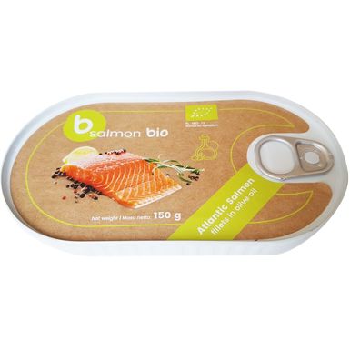 ŁOSOŚ FILET W OLIWIE Z OLIWEK BIO 150g (PUSZKA) 