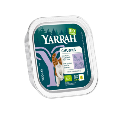 (DLA KOTA) KAWAŁKI KURCZAKA I INDYKA Z ALOESEM BIO 100g 