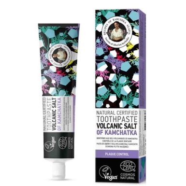 PASTA DO ZĘBÓW Z SOLĄ WULKANICZNĄ Z KAMCZATKI BEZ FLUORU ECO  85g RECEPTURY BABCI AGAFI 