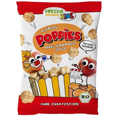 CHRUPKI KUKURYDZIANO RYŻOWE O SMAKU JABŁKOWO KARMELOWYM BEZGLUTENOWE DLA DZIECI BIO 40g 