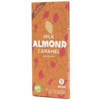 CZEKOLADA MLECZNA Z KARMELIZOWANYMI MIGDAŁAMI FAIR TRADE BIO 100g 11423