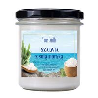 ŚWIECA SOJOWA ZAPACHOWA SZAŁWIA Z SOLĄ MORSKĄ 150ml 24074