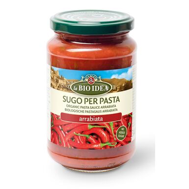 SOS POMIDOROWY Z CHILI ARRABBIATA BEZ DODATKU CUKRÓW BIO 340g 