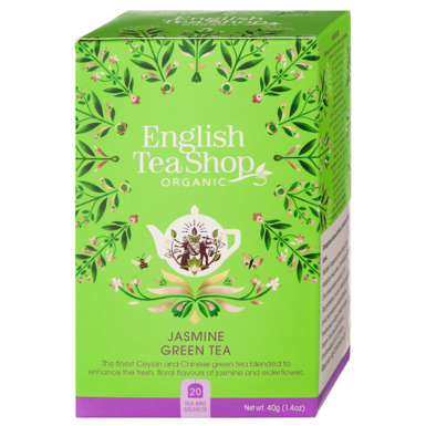 HERBATA ZIELONA Z JAŚMINEM I DZIKIM BZEM BIO (20 x 2g) 40g 