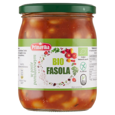 FASOLA W SOSIE POMIDOROWYM BEZGLUTENOWA BIO 440g 