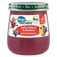 MUS JABŁKO TRUSKAWKA JAGODA BEZ DODATKU CUKRÓW BEZGLUTENOWY OD 6 MIESIĄCA BIO 120g 27824