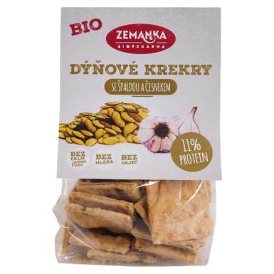 KRAKERSY Z PESTKAMI DYNI I CZOSNKIEM BIO 100g 