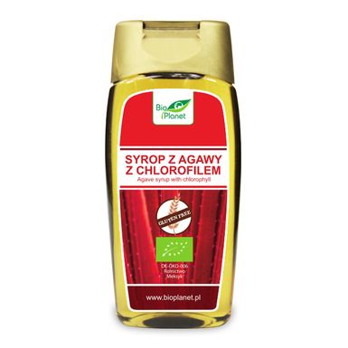 SYROP Z AGAWY Z CHLOROFILEM BEZGLUTENOWY BIO 350g (250ml) 
