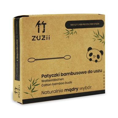 PATYCZKI HIGIENICZNE BAMBUSOWE Z BAWEŁNĄ 100szt. 