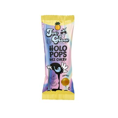 LIZAK KULKA HOLO POPS O SMAKU ANANASOWYM Z WITAMINĄ D I C BEZ CUKRU BEZGLUTENOWY 8g 