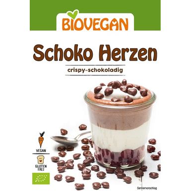 POSYPKA DEKORACYJNA CZEKOLADOWE SERCA BEZGLUTENOWA BIO 35g 