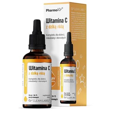 WITAMINA C Z DZIKĄ RÓŻĄ BEZGLUTENOWA W KROPLACH 30ml 