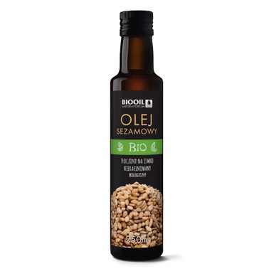 OLEJ SEZAMOWY TŁOCZONY NA ZIMNO BIO 250ml 