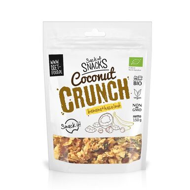 CRUNCHY Z KOKOSEM, BANANEM I ORZECHAMI LASKOWYMI BIO 150g 