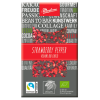 CZEKOLADA GORZKA Z TRUSKAWKAMI I PIEPRZEM FAIR TRADE BIO 30g 